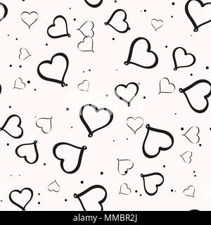 Perfetta linea pattern cuori, illustrazione vettoriale EPS10 Illustrazione Vettoriale