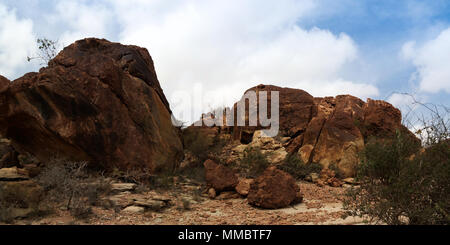 I dipinti rupestri Lasa Geel rock esterno vicino Hargeisa, Somalia Foto Stock