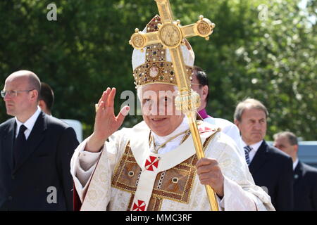 24 maggio 2009 - Cassino - Frosinone - Italia - La visita di Papa Benedetto XVI a Cassino Foto Stock