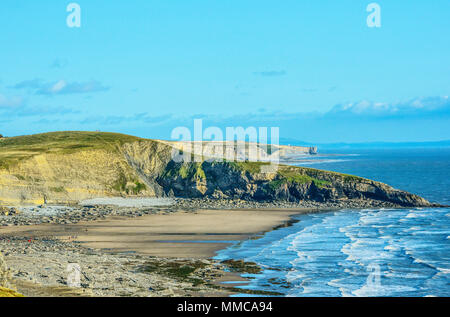 Dunraven Bay, Southerndown, in Glamorgan Heritage costa sud Wales, Regno Unito Foto Stock