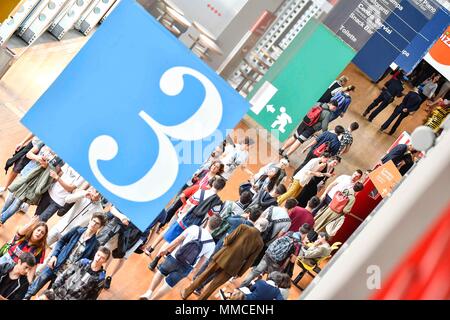 Torino, Italia. Il 10 maggio, 2018. Apertura a Torino della Fiera del libro di 2018. Nella foto: il credito: Indipendente Agenzia fotografica/Alamy Live News Foto Stock