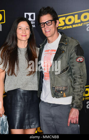 Los Angeles, Stati Uniti d'America. Il 10 maggio, 2018. Johnny Knoxville e Naomi Nelson 039 partecipa alla premiere di Disney Pictures e Lucasfilm's 'Solo: una Star Wars Storia" il 10 maggio 2018 in Hollywood, la California. Credito: Tsuni / USA/Alamy Live News Foto Stock