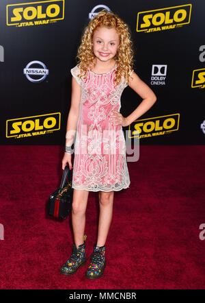 Los Angeles, Stati Uniti d'America. Il 10 maggio, 2018. Mallory assiste la premiere del Disney Pictures e Lucasfilm's 'Solo: una Star Wars Storia" il 10 maggio 2018 in Hollywood, la California. Credito: Tsuni / USA/Alamy Live News Foto Stock