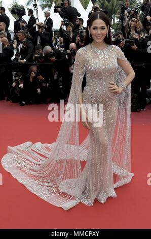 Araya Hargate assiste la premiere di 'Spiacente, Angelo' durante la settantunesima Cannes Film Festival presso il Palais des Festivals a Cannes, Francia, il 10 maggio 2018. | Verwendung weltweit Foto Stock