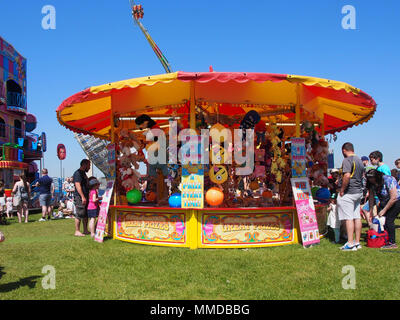 Un gancio un anatra stallo a una fiera Foto Stock