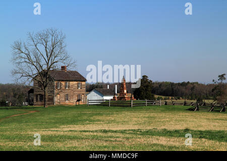 Sito di due importanti vittorie confederate durante la Guerra Civile Americana, casa di Henry Hill è ora parte di Manassas National Battlefield Park in Virginia Foto Stock