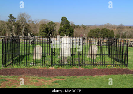 Ucciso da schegge durante la prima battaglia di Manassas, civili Judith Carter Henry riposa ora in un piccolo cimitero sulla casa di Henry Hill, Manassas, VA Foto Stock