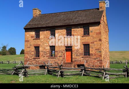 La casa in pietra a Manassas Battlefield National Park è servito come unione di un ospedale da campo durante due importanti impegni militari nella guerra civile americana Foto Stock