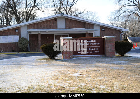 Regno Hall Jehova testimonianza chiesa di New Carrolton, Maryland Foto Stock