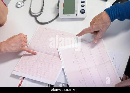 Consultazione di cardiologia Foto Stock