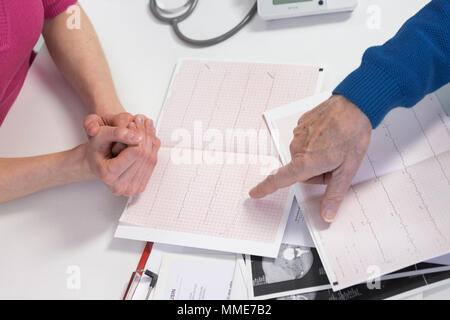 Consultazione di cardiologia Foto Stock