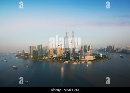 Lo skyline di Shanghai city scape, Shanghai luajiazui finanza e al quartiere degli affari della zona commerciale dello skyline di Shanghai, Cina Foto Stock