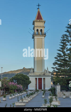 Il campanile della cattedrale di San Dionisio a Zante città, Grecia Foto Stock