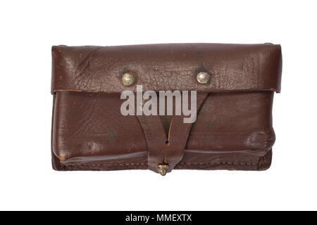 Munizioni in pelle Pouch - Borsa per munizioni Foto Stock