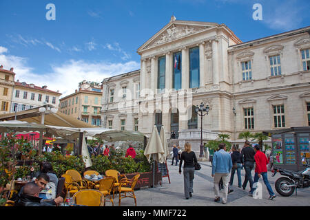 Casa Corte, Palais de Justice a Place du Palais de Justice, Nizza Côte d'Azur, Alpes-Maritimes, Francia del Sud, Francia, Europa Foto Stock