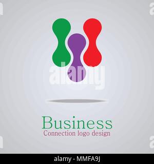 Business logo di collegamento, collegare logo design., icone vettoriali. Illustrazione Vettoriale