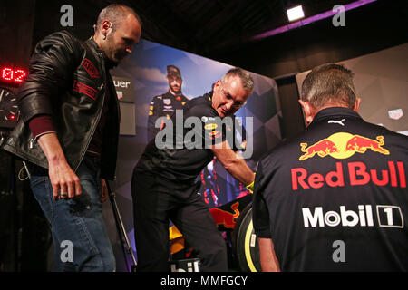 Barcellona -10Maggio 2018- Spagna: Andres Iniesta durante la Aston Martin della Red Bull Racing TAG Heuer, a Barcellona, il 5 maggio 2018. Foto: Joan Valls/Urbanandsport/Cordon premere Foto Stock