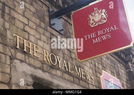 LONDON, Regno Unito - 11 Maggio 2018: Il Royal Mews a Buckingham palce è la casa delle Scuderie Reali Foto Stock