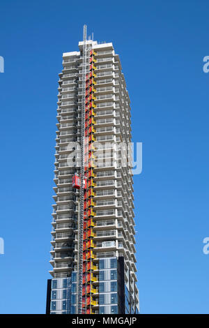 Appartamenti ad uso misto, hotel, spazio al dettaglio e uffici, nuovo edificio in costruzione in 250 City Road a Islington London EC1 KATHY DEWITT Foto Stock