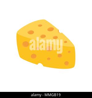 Formaggio icona vettore isolato su sfondo bianco. In stile appartamento. Illustrazione Vettoriale