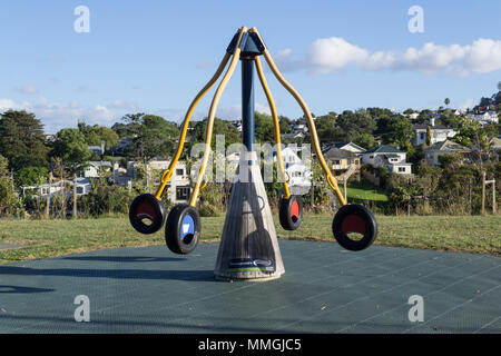 Auckland, Nuova Zelanda. Parco giochi per bambini nel parco di Newmarket, designato come un fumo area libera Foto Stock