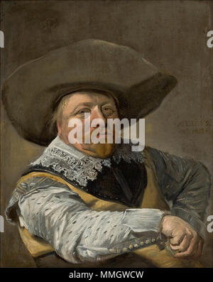 Ritratto di un funzionario. 1631. Frans Hals - Oficial Sentado Foto Stock