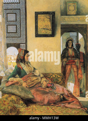 . Inglese: Arabian Nights . Tra (14 luglio 1804 - 15 agosto 1876). John Frederick Lewis (1805-1876) nomi alternativi J. F. Lewis; John Frederick Lewis (1805-1876); spagnolo Lewis; J.F. Descrizione di Lewis British pittore e incisore Data di nascita e morte 14 Luglio 1805 15 agosto 1876 Luogo di nascita e morte Londra Walton-on-Thames sede di lavoro Londra, Kairo competente controllo : Q1391078 VIAF:?ISNI 35335176:?0000 0000 6681 7858 ULAN:?500007820 LCCN:?nr95029881 NLA:?40125980 WorldCat Arabian Nights 3 da John Frederick Lewis Foto Stock