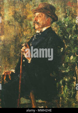 Ritratto di John Lowell Gardner. 1895. Antonio Mancini - Ritratto di John Lowell Gardner Foto Stock