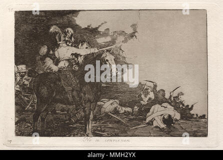 Francisco de Goya, No se convienen (Non sono d'accordo), spagnolo, 1746 - 1828, pubblicato 1863, attacco, puntasecca, bulino, e burnisher, Rosenwald Collection Goya - No se convienen (Non sono d'accordo) Foto Stock