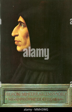 Ritratto di Girolamo Savonarola. circa 1498. Girolamo Savonarola da Fra Bartolommeo (1497) Foto Stock