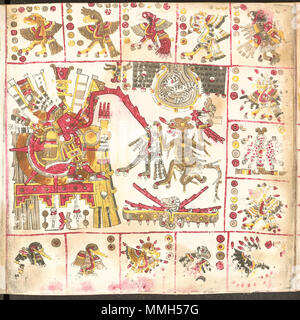 . Pagina 71 del Codex Borgia. . Precolombiana. Unknown Codex Borgia pagina 71 Foto Stock