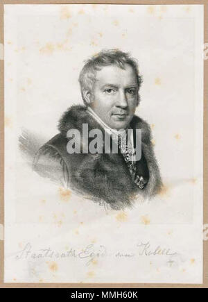 . Deutsch: Lithografie ([1]) nach Joseph Karl Stieler (1781-1858): Egid von Kobell (1772-1847), AB 1836 bayerischer Staatsrat. Porträtsammlung des Münchner Stadtmuseums, inv. No. G M IV/849. bildarchiv.stadtmuseum@muenchen.de . 5 dicembre 2006, 10:01:12. Sconosciuto dopo Joseph Karl Stieler (1781-1858) nomi alternativi Karl Joseph Stieler Descrizione pittore tedesco Data di nascita e morte 1 Novembre 1781 9 aprile 1858 Luogo di nascita e morte di Magonza Monaco di Baviera sede di lavoro Italien, Autorità di Monaco di Baviera : controllo Q467658 VIAF:?ISNI 22405115:?0000 0001 0653 3690 ULAN:?500007725 LCCN:?n84169565 WGA Foto Stock