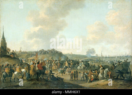 La partenza di Carlo II d'Inghilterra da Scheveningen, 2 giugno 1660. Tra il 1660 e il 1683. Hendrick de Meijer 001 Foto Stock