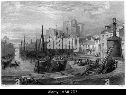 . Castle Rushen, Castletown, Isola di Man incisione di William Miller dopo W L Leitch, pubblicato in romanzi di Waverley vol vii (Abbotsford Edition). Walter Scott. Edimburgo e Londra: Robert Cadell, Houlston & Stoneman 1842 - 1847 . 1845. William Miller (1796-1882) nomi alternativi William Frederick I Miller; William Frederick, ho Miller Descrizione incisore scozzese Data di nascita e morte 28 Maggio 1796 20 gennaio 1882 Luogo di nascita e morte Edimburgo Sheffield competente controllo : Q2580014 VIAF:?ISNI 75215312:?0000 0000 6708 7623 ULAN:?500003200 LCCN:?n82240733 GND:?110035929X WorldCat Foto Stock