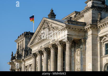 Berlino, Germania - maggio 2018: l'Edificio del Reichstag del parlamento tedesco a Berlino, Germania Foto Stock