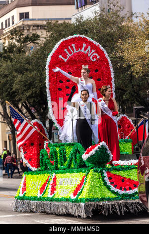 3 Marzo 2018 - di Austin in Texas - Texans celebrare l'indipendenza del Texas parata del giorno su Congress Avenue presso la parata annuale per il Texas Capitol. Un ufficiale di stato, vacanze il giorno celebra il Texas " dichiarazione di indipendenza dal Messico il 2 marzo 1836 Foto Stock