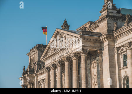 Berlino, Germania - maggio 2018: l'Edificio del Reichstag del parlamento tedesco a Berlino, Germania Foto Stock