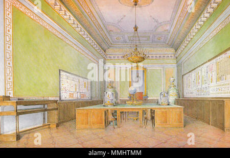 . Gli interni del palazzo d'inverno. Aula (Учебная комната) . 1837. Grigory Chernetsov nomi alternativi Grigory Grigoriyevich Chernetsov Descrizione pittore russo, litografo e cassetto Data di nascita e morte 12 novembre 1802 / 24 Novembre 1802 8 Giugno 1865 / 20 giugno 1865 Luogo di nascita e morte Lukh San Pietroburgo posizione Lavoro Impero russo. Caucaso, Crimea , fiume Volga, Europa e Medio Oriente competente controllo : Q4513429 VIAF:?34001843 ULAN:?500029390 LCCN:?N00048771 WGA:?CHERNETSOV, Grigory Grigorievich GND:?137697104 WorldCat Cherentsov Studio Foto Stock