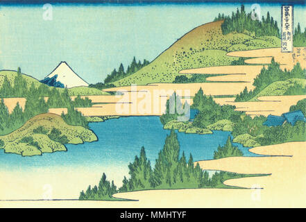 . Parte della serie trentasei vedute del Monte Fuji, n. 28. Giapponese: ???????? - Soshu kosui Hakone Hakone lago nella provincia di Sagami. circa 1830. Hokusai28 lago-hakone Foto Stock