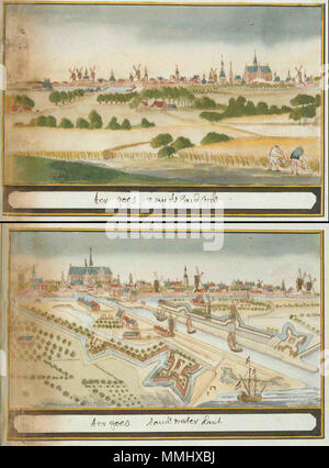 . Nederlands: Beschryvinge van Zeeland Atlas Schoemaker: Zeeland, VA. Tra il 1710 e il 1735. Atlas Schoemaker-ZEELAND-1072-Zeeland, va Foto Stock