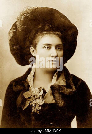 . Inglese: ritratto fotografico del soprano austriaco Amalie materna. . Circa 1880. 41 sconosciuto Amalie Materna - Ritratto11 - IL Foto Stock