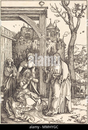 R-20101130-0058.jpg Albrecht Dürer (tedesco, 1471 - 1528 ), Cristo il congedo da sua madre, c. 1504/1505, xilografia, dono di W.G. Russell Allen Albrecht Dürer - Cristo Congedo dalla sua madre (NGA 1941.1.36) Foto Stock