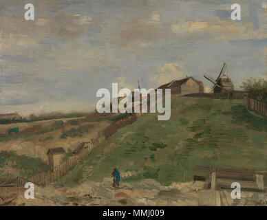 . Inglese: dipinto di Vincent van Gogh, 1886 Nederlands: Schilderij van Vincent van Gogh, 1886 Inglese: la collina di Montmartre con pietra di cava Nederlands: De heuvel van Montmartre incontrato steengroeve . 1886. De heuvel van Montmartre incontrato steengroeve - S0064V1962 - Il Museo di Van Gogh Foto Stock