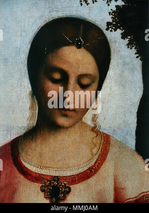 Giuditta con la testa di Holophernes dettaglio. 1504. Giorgione - Judith 2 Foto Stock