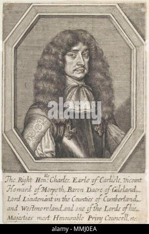 . Inglese: Charles Howard, 1° Conte di Carlisle (1629-1685) da William Faithorne,print,pubblicato 1669 CharlesHowardEarlCarlisle Foto Stock