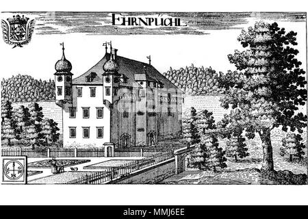 Ehrnpüchl Valvasor Kupferstich 1680 01 Foto Stock