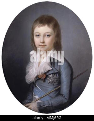Inglese: Ritratto di Dauphin Louis Charles della Francia (1785-1795) . 1792. Alexander Kucharsky 001 Foto Stock