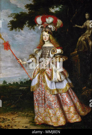 Infanta Margherita Teresa (1651-1673), Imperatrice, in abito di Teatro Tedesco: Infantin Margarita Teresa (1651-1673), Kaiserin, im Theaterkostüm. 1667. Jan Thomas - Infanta Margherita Teresa Imperatrice, in abito di teatro Foto Stock