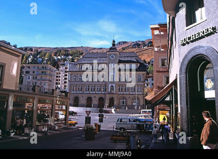 Il centro principale di St.Moritz,Switzrland Foto Stock