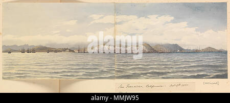 . Inglese: 'San Francisco, California, Octr 6° 1851'. . Il 6 ottobre 1851. Admiral Edward Gennys Fanshawe (27 novembre 1814 - 21 ottobre 1906). Edward Gennys Fanshawe, San Francisco, California, Octr 6 1851 Foto Stock
